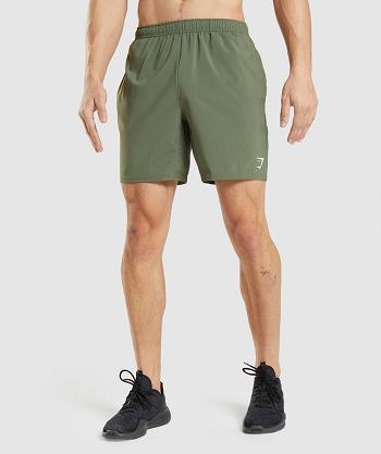 Pantalones Cortos Gymshark Arrival Hombre Verde Oliva | CO 3785WNB